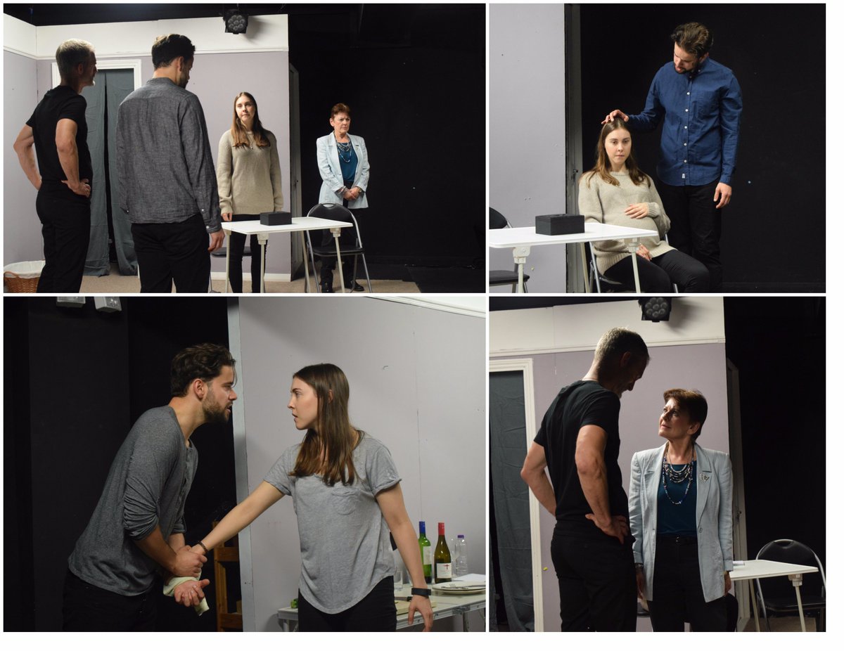 TheBox_Play's tweet image. The cast of @TheBox_Play @emstirling_ @Dan_Burman @patgarrett777 Will Anderson. See their outstanding work @WhiteBearTheatr 3rd - 7th OCT