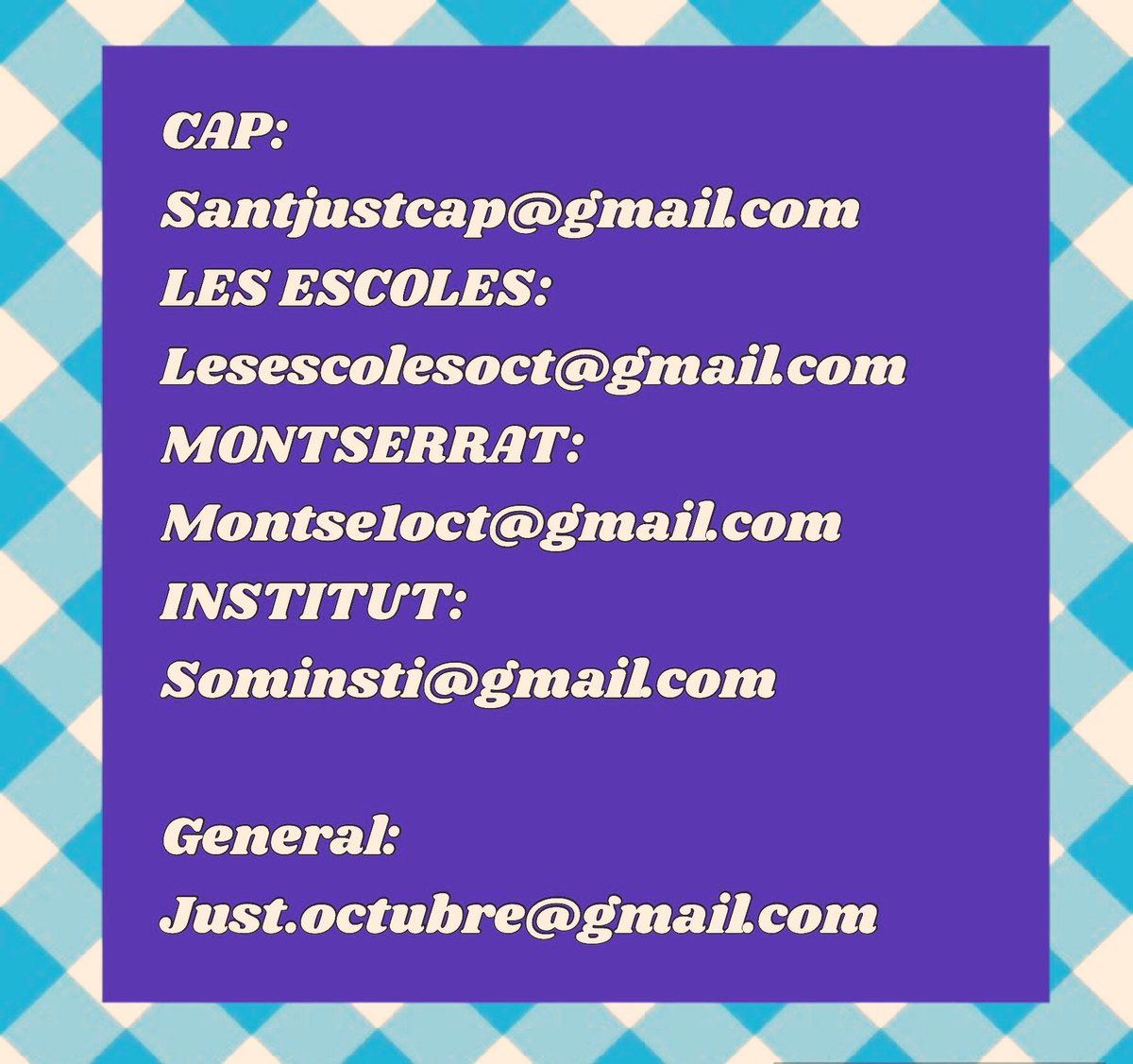 Si vols fer de #voluntari x diumenge #1oct #SantJust i no saps com, envia'ns un correu a: