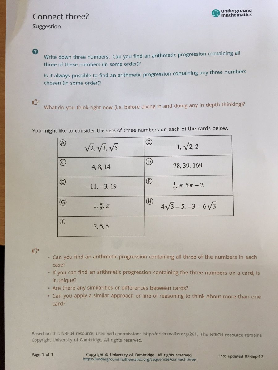 And another thought provoking resource, on sequences this time undergroundmathematics.org/sequences/conn… #MathsConf13 <a href="/UndergroundMath/">Underground Maths</a>