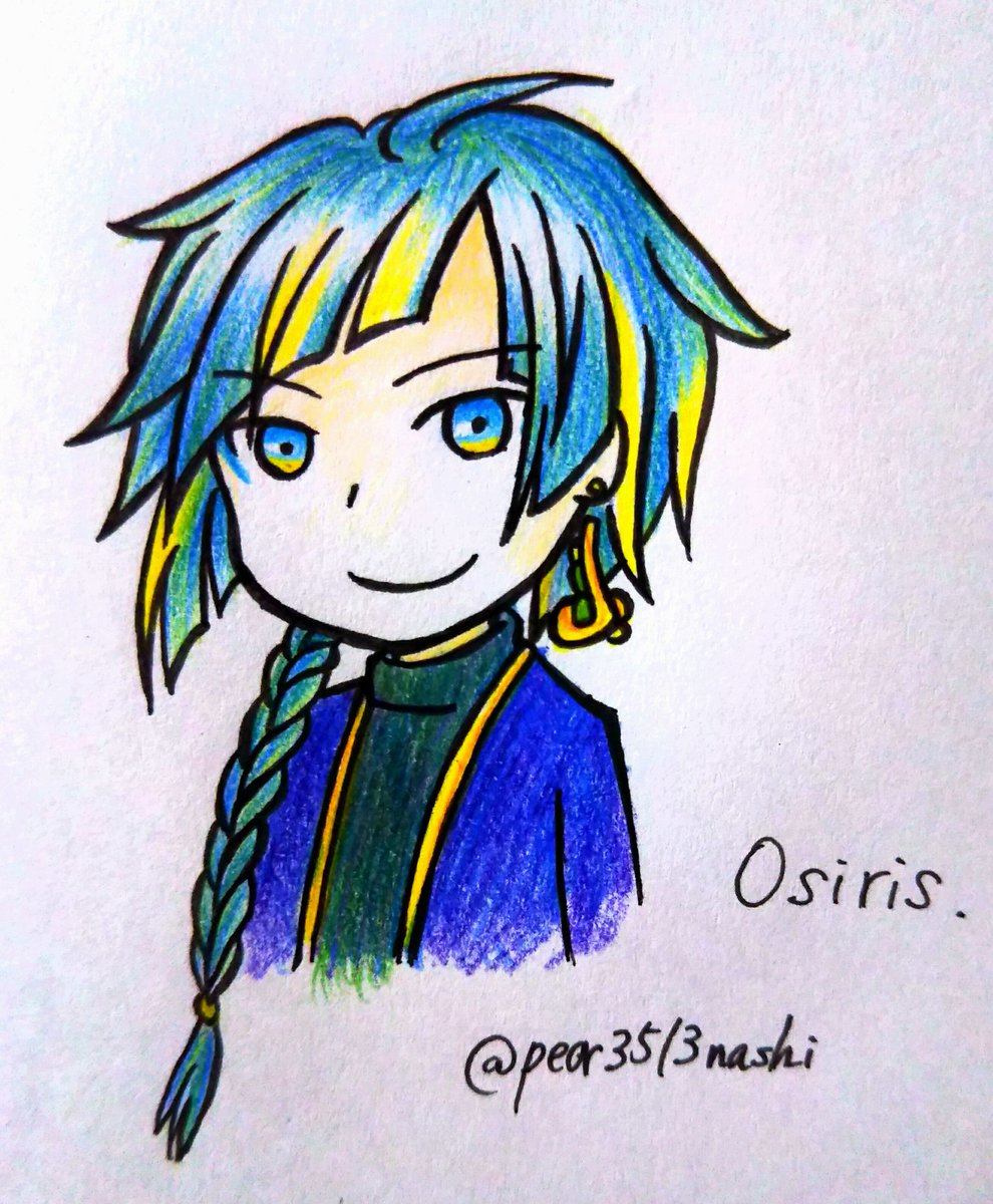ぺあー Twitterissa イラストが可愛いフレンドさんに感化されて 久しぶりにペンと色鉛筆片手に描きました クラフィは凝ったデザインが多いですが オシリスはとりわけ色使いが独特というか 単調な色じゃないので重ね塗りが楽しいです 大変ですが 笑 クラッシュ