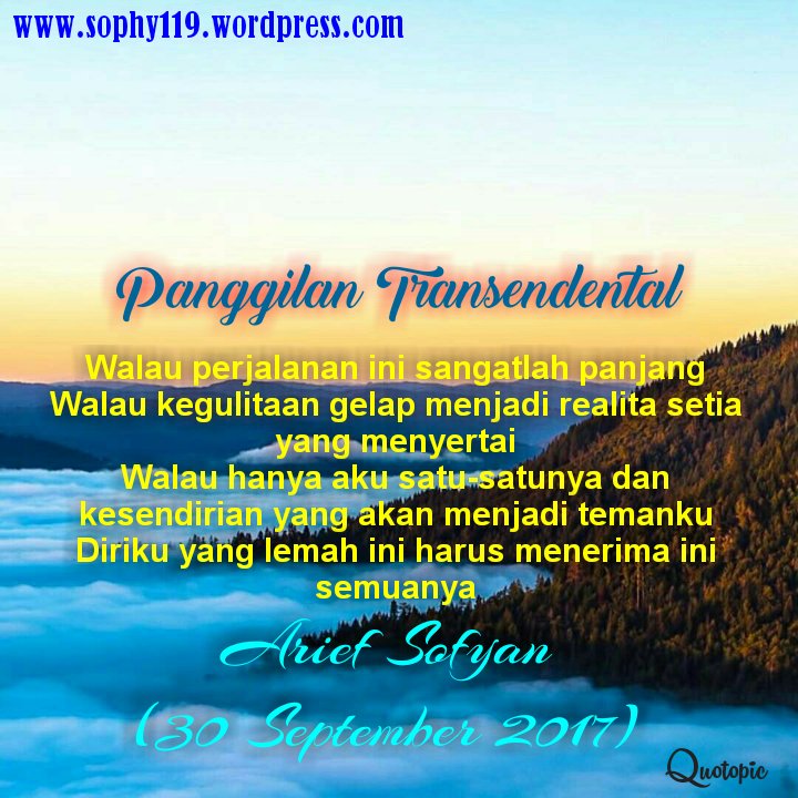 Panggilan Transendental sophy119.wordpress.com/2017/09/30/pan…