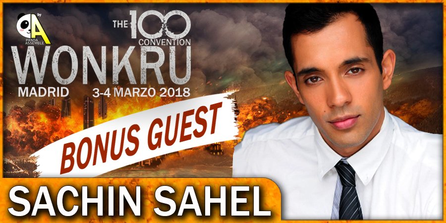 WonkruCon's tweet photo. Tenemos el placer de presentaros a vuestro segundo Invitado Bonus... ¡Sachin Sahel! @Mr_Sacho #The100 #Los100 #WonkruCon #Convencion https://t.co/h7by2PzHEG