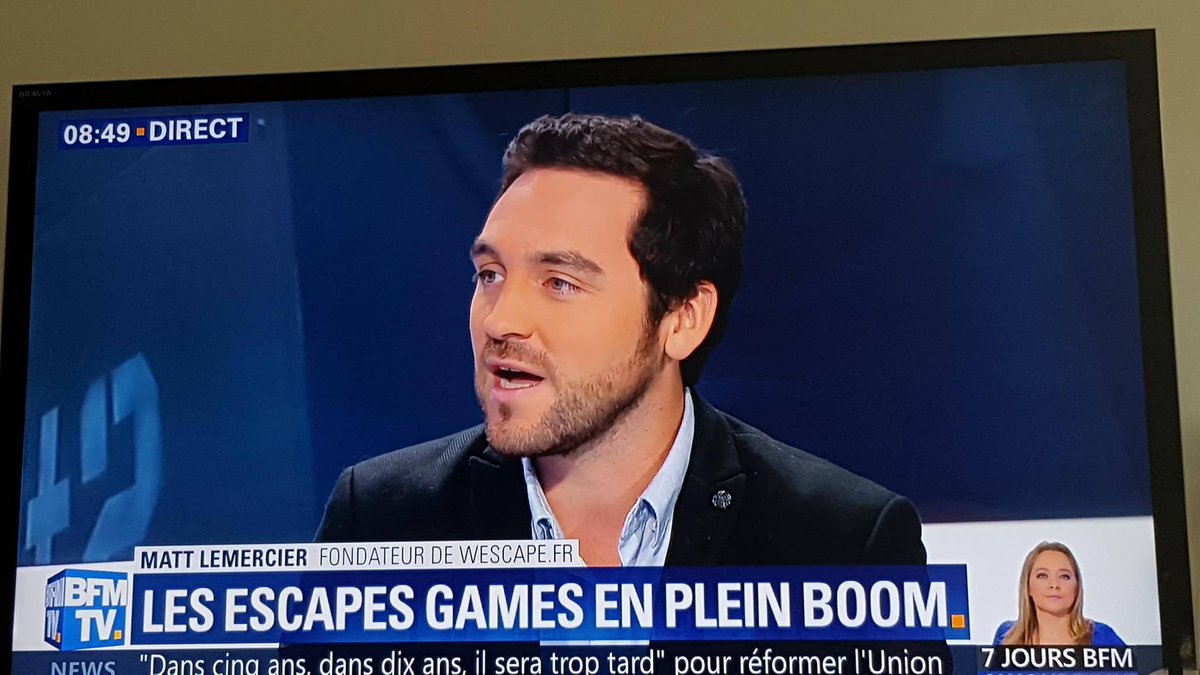 Petit passage sur <a href="/BFMTV/">BFM</a>  ce matin. Le boom des escape games.