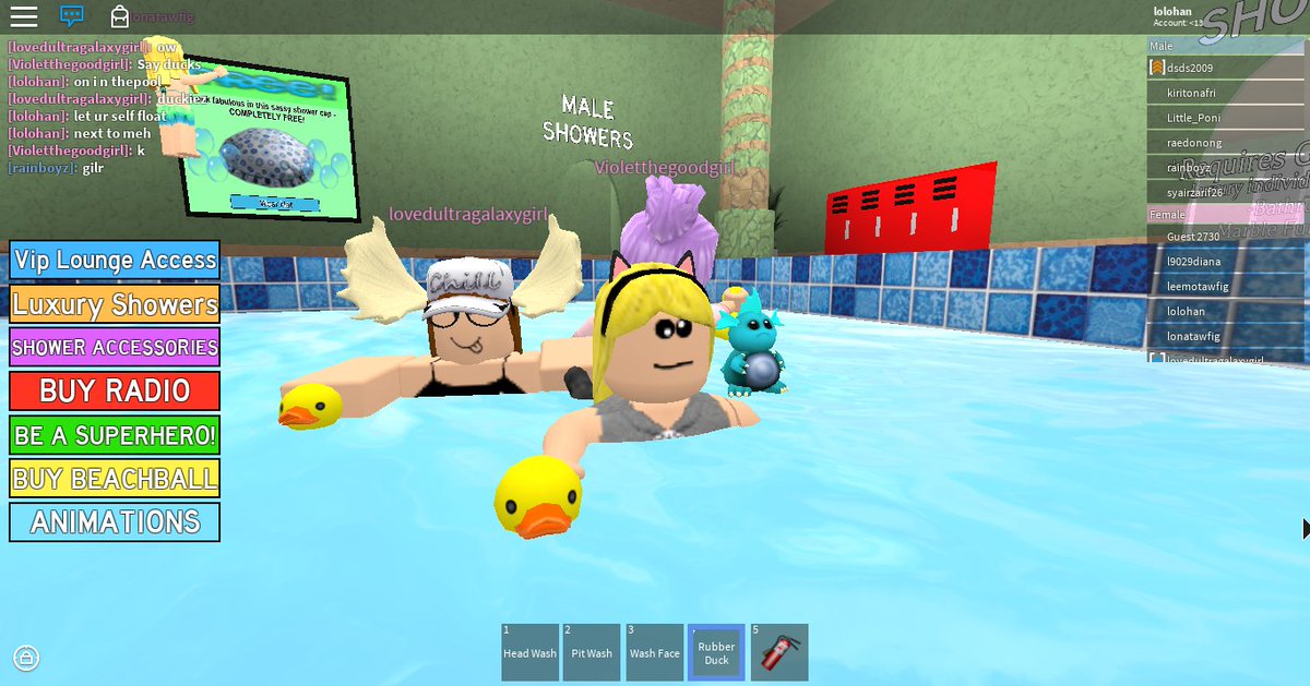 Lolo Rbxlolohan Twitter - what is roblox shower simulator