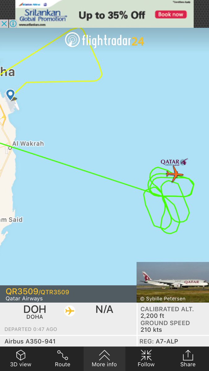 Lasradoroyston's tweet photo. Qatar airways should have ended it as well with a flyby. Loved it. #RedArrowsInQatar #QatarAirways #launchcustomer #doha #a350 https://t.co/35oivmifd3