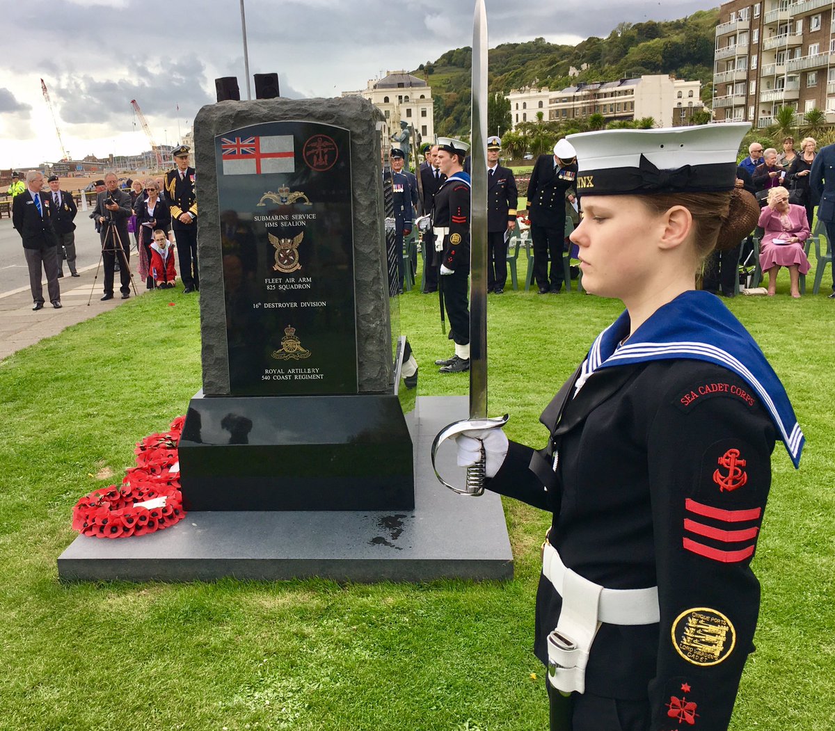 RoyalNavy's tweet photo. Leading cadet Tamsin Porter of TS Lynx on parade at the Channel Dash Commemoration in Dover @RoyalNavy @Kent_Online https://t.co/wzpy4pO9LI