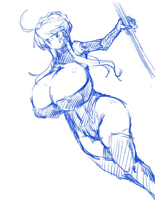 iPadProで試し落書き乳上。 