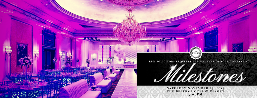 Elegance, sheer perfection, and a captivating end to 2017. Join us for the biggest celebratory event of the year! #RBMSolicitorsturns10