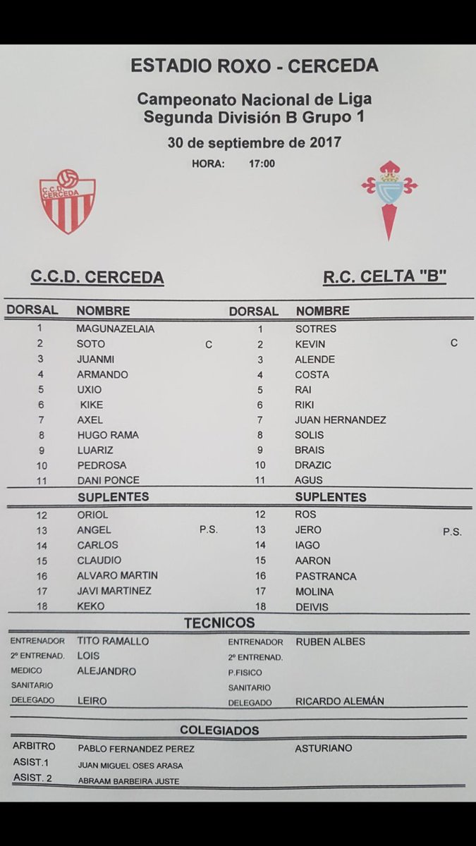 Cerceda 0 - 0 Celta B | 2017/18 - 7° Jornada DK-r1qtWkAAenXK