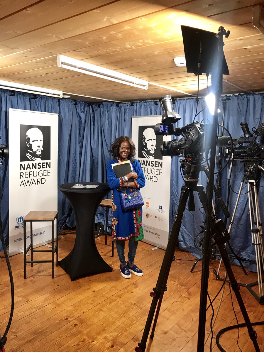 Getting my studio ready for the #NansenAward Facebook Live from Geneva 1650gmt Monday with winner #ZannahMustapha 😊