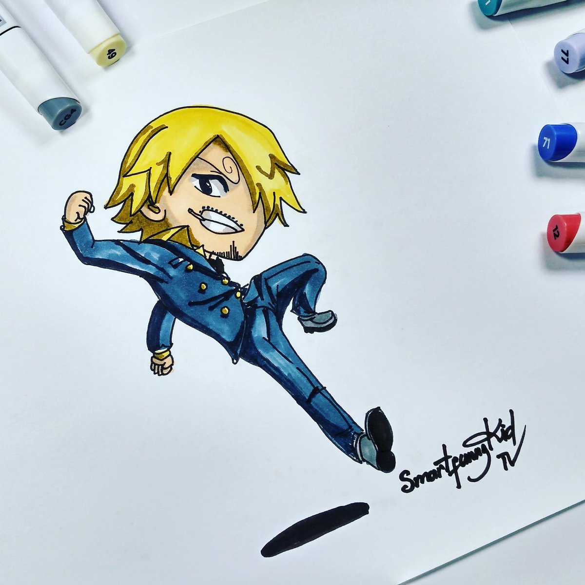 Smart Funny Kids Tv Vinsmoke Sanji Onepiece Sfk Draw Anime Manga Cute Chibi