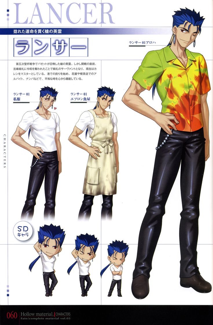 Cu Chulainn (Lancer)(Hawaiian outfits) | Fate Grand Order | Fate/Hollow Ataraxia Minecraft Skin