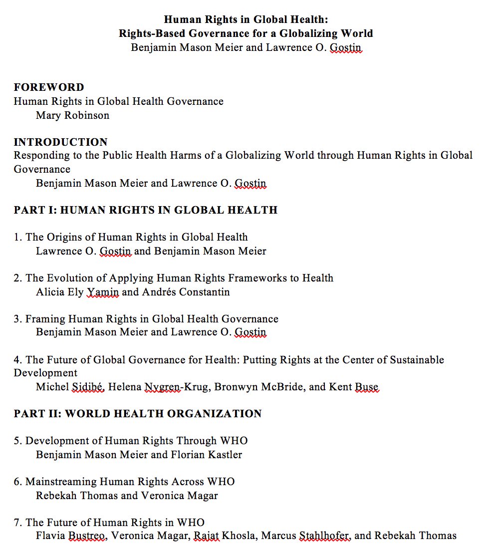 Benjamin Mason Meier On Twitter Coming March 2018 Humanrights