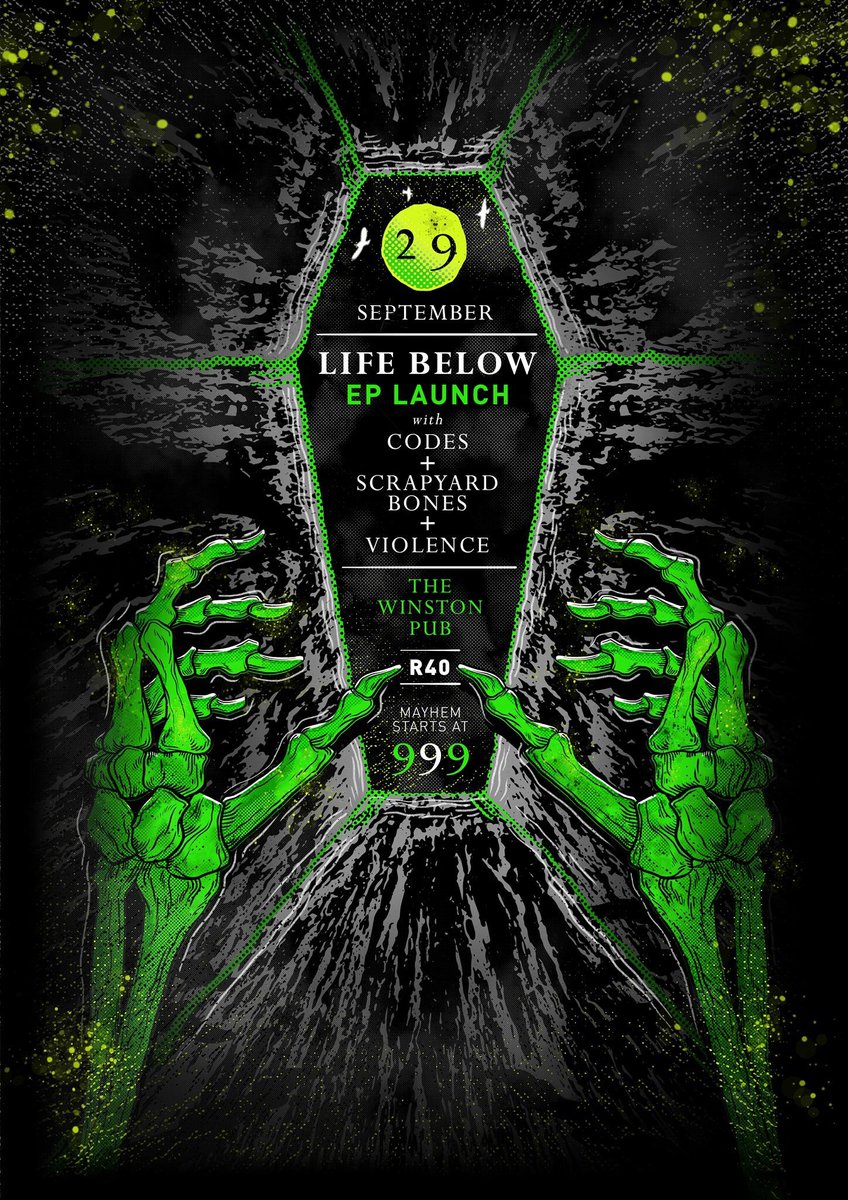 Life_Below's tweet image. Tomorrow night we tear up The Winston with @Codeshxc, Scrapyard Bones and Violence. 

Shit's going to get raucous 🏄