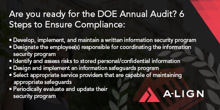 aligncompliance's tweet photo. The @usedgov annual security audit is upon us, is your institution ready? Here are 6 steps to ensure compliance: https://t.co/d0dvkuhld4
