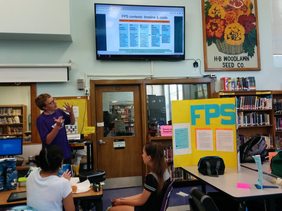 Hbwlibrary's tweet image. Oliver recruits new members to the FUTURE PROBLEM SOLVING team at his Interest Meeting @HBWProgram #FPSPI #loveHB sites.google.com/site/fpsattj/h…