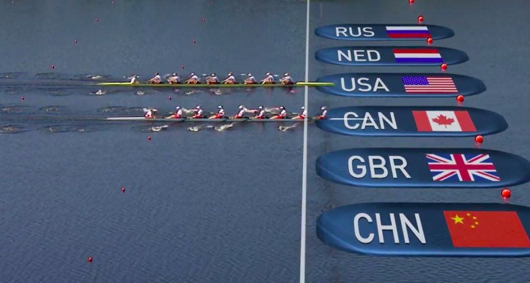 rowingcanada's tweet image. 🚩RACE RESULT: 🇨🇦Big Win for Women's 8 in repechage! 💥👏🏻🇨🇦#TeamCanada #WRChamps