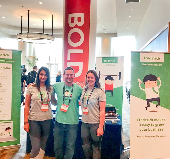 HireFrederick's tweet photo. Our #Frederick team is having a great time at the #BOLDconference. If you're there, be sure to stop by and say hi to Freddy! #marketing https://t.co/PAb6kl2DeA