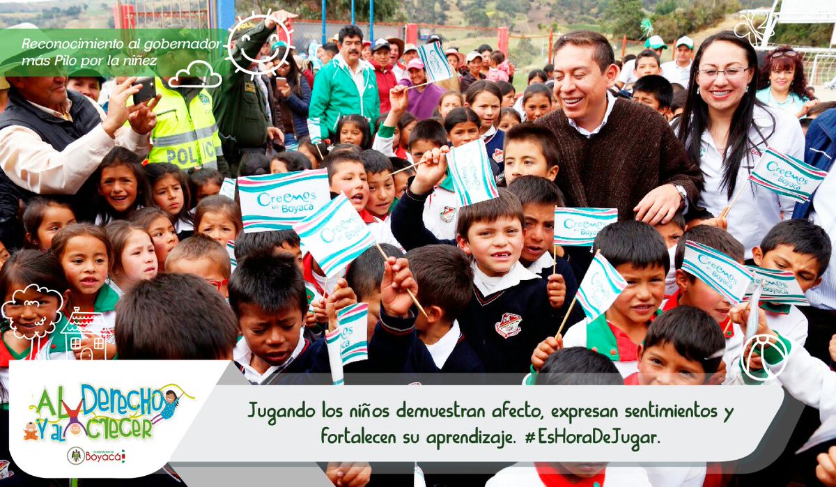 GobBoyaca's tweet photo. #EsHoraDeJugar y brindarle momentos de alegría y felicidad a la niñez boyacense.Vale la pena luchar por presente y futuro del Depto.#MásPilo https://t.co/y8d1c9fgjq