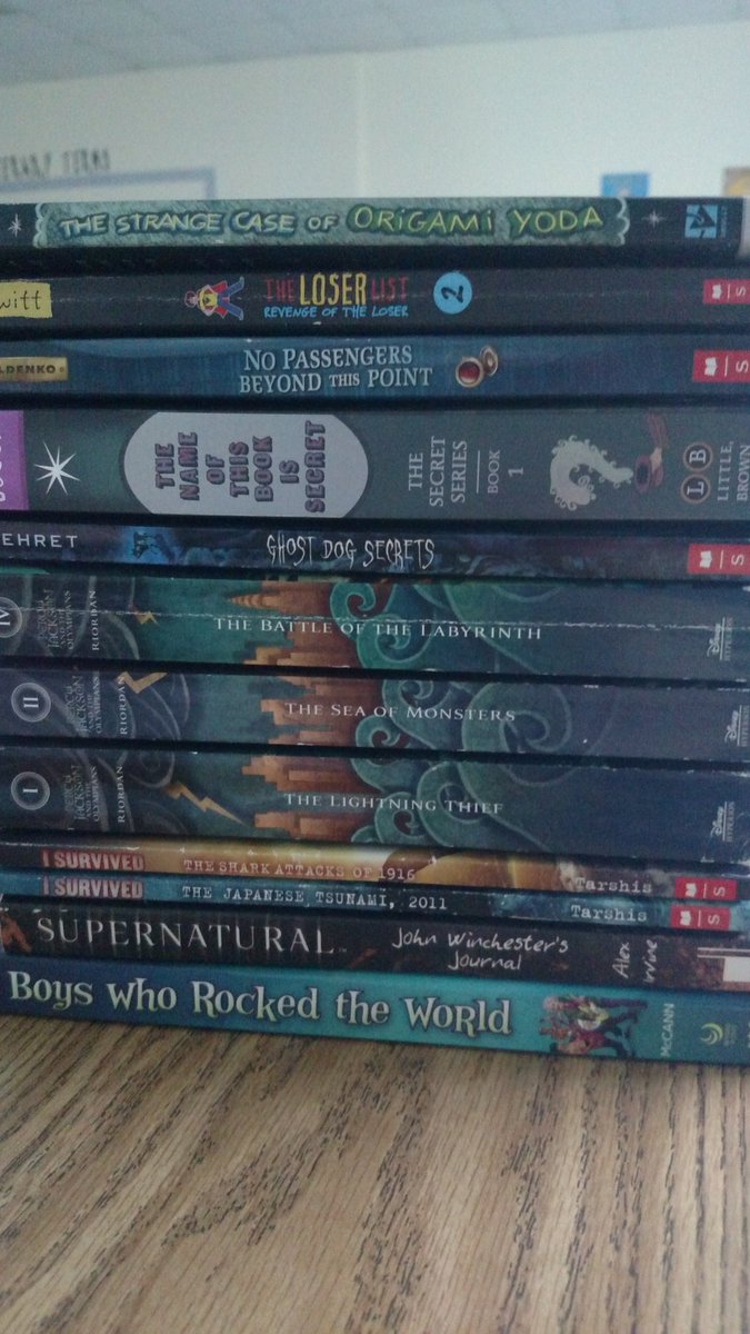 cas6008's tweet photo. So excited to add these awesome new titles to my classroom bookcase #CharlesPMurray https://t.co/mbaW86zDdP