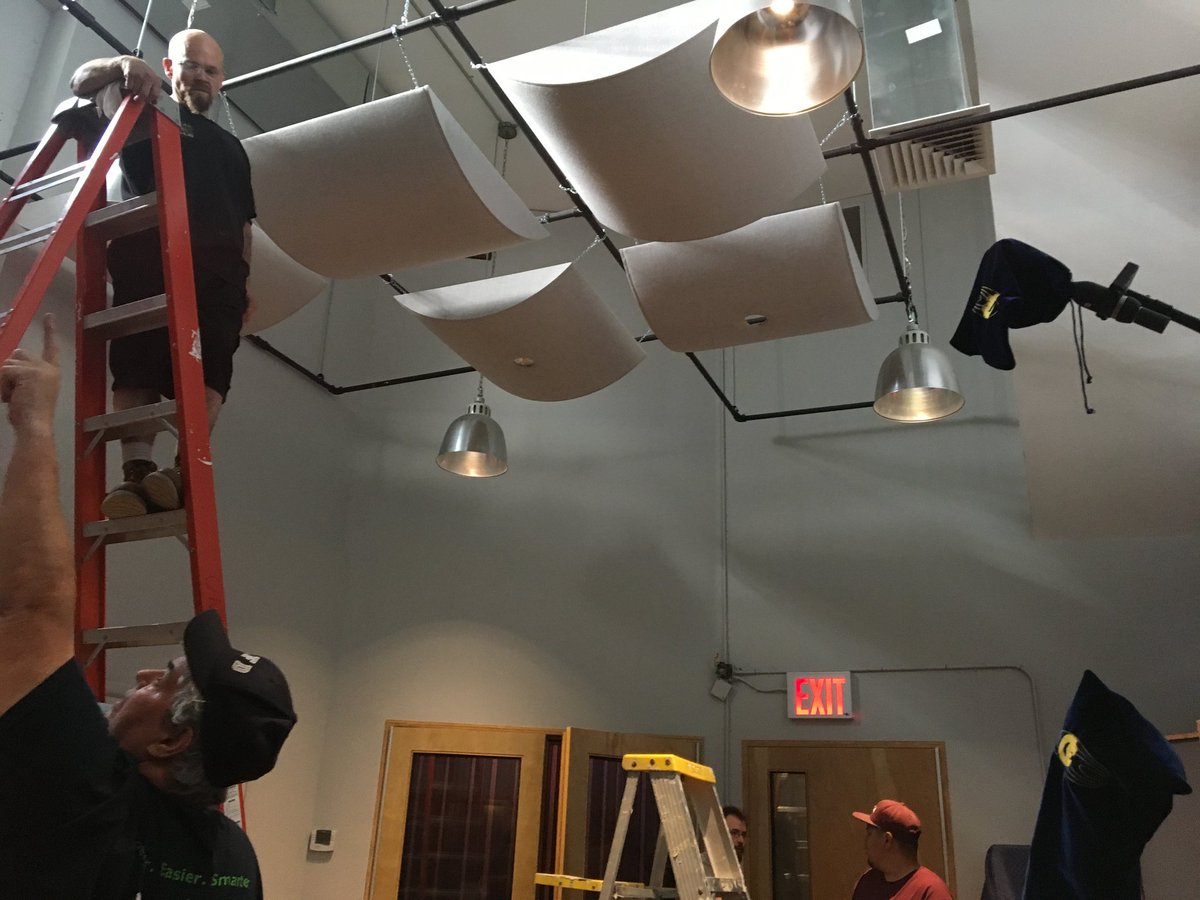 #TBT to installing the live treatment in the main room! 📢 🎶 #music #recording #recordingstudio #Brooklyn #NewYorkCity #studiolife #studio