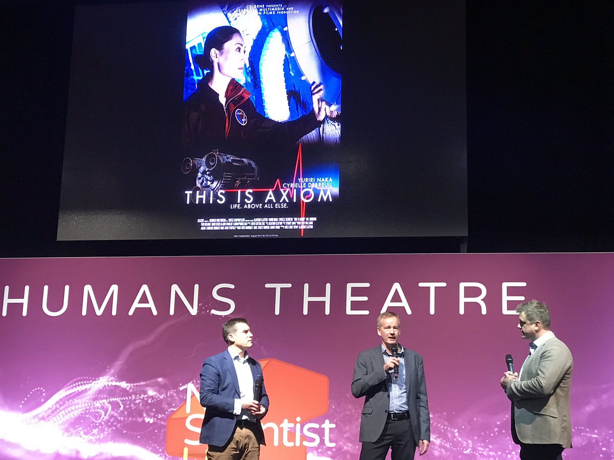 At the premiere of a REALLY interesting short Science film from @Celgene, gripped me &amp; made me think. Fantastic story-telling. #ThisisAxiom
