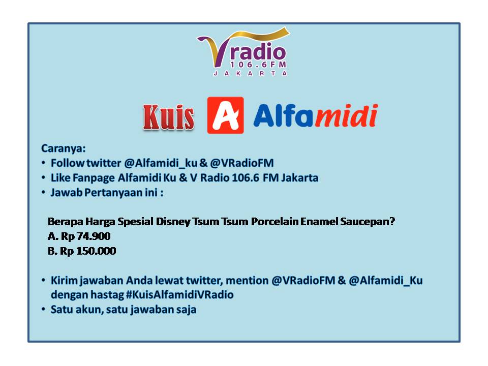 Mau hadiah eksklusif dari <a href="/alfamidi_ku/">Alfamidi Ku</a> ? Yuk ikut #KuisAlfamidiVradio |Ditunggu sampai 29 September 2017 Pukul 07.00 WIB