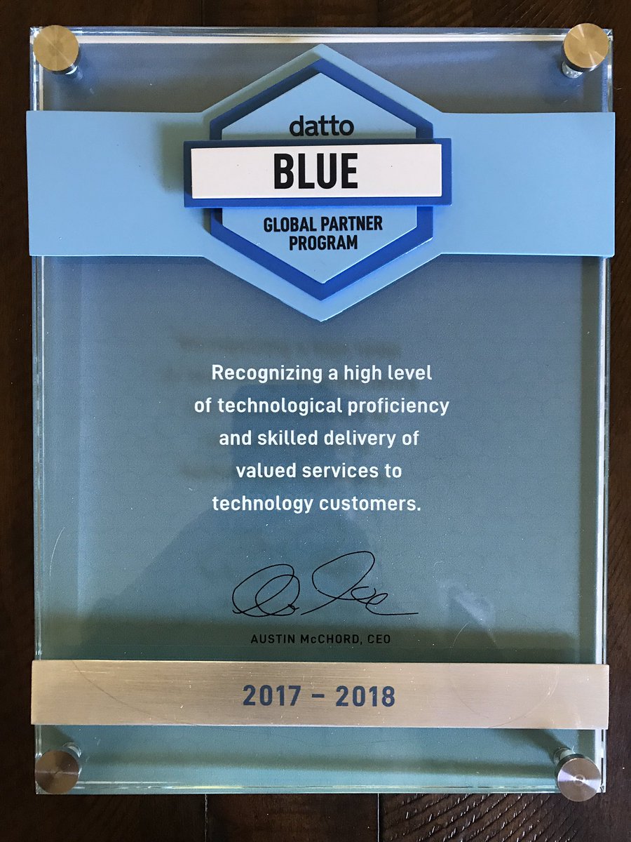 invenioIT's tweet photo. Proud to be #DattoBlue ! @datto #businesscontinuity https://t.co/r1KGcP8qXO