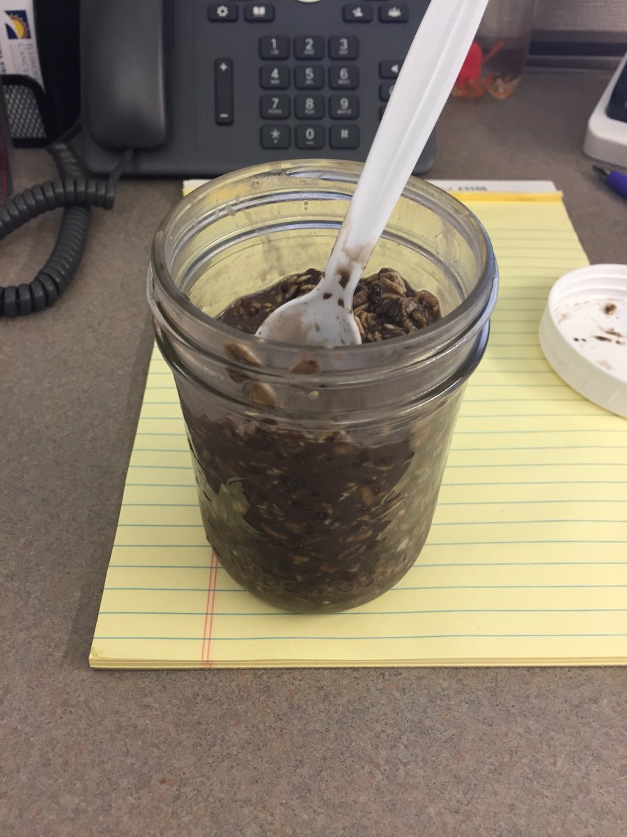 katking0's tweet photo. @RadioAmy Tried a few overnight oats recipes in the last few weeks. My fave is special dark cocoa powder, chia, and coffee! So filling! https://t.co/AOlFk9vVBf