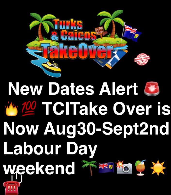 TCITakeOver2018's tweet photo. #TCITakeOver2018 #SaveDaDate #Aug.30-Sept.2nd. 2018 #BigUpOurSponsors #WeGiveBack #PromotingACrimeFreeTCI 💯🍹😘🍻🇹🇨📸😁 https://t.co/gRwTQNVvdN