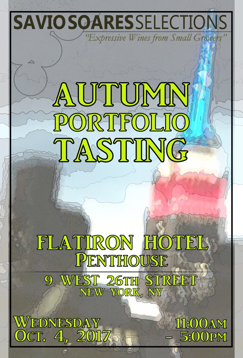 savioselections's tweet photo. We're 5 days away until our much anticipated Autumn Portfolio Tasting! Highlighting a new producer @FlaneurWines and two favorites: #CastellReynoard & #CarlEhrhard at the @Flatironhotel - Can't wait to see you there! #winetasting #savioselections https://t.co/JO72XcjArN