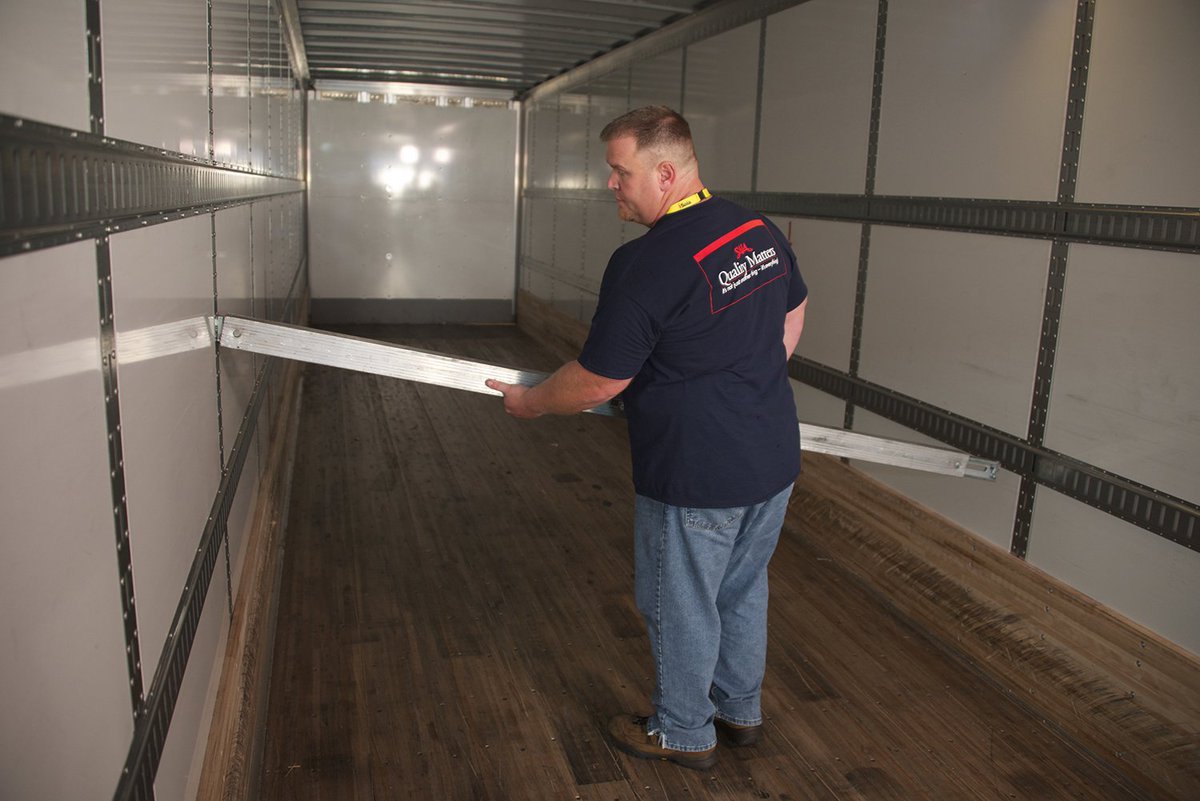 Saia_Inc's tweet photo. Don't worry guys! It fits! #SaiaPride #WeAreSaia #workplace #thatsmyoffice #docklife #onthedock #loadingfreight #truck #kingofthedock https://t.co/p6V67xymB8