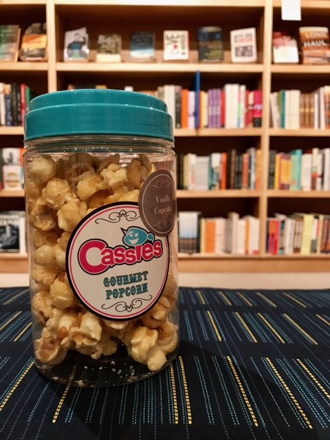 Trying hard to snack quietly while in a bookstore…