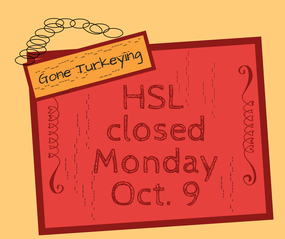 mcmasterhsl's tweet photo. HSL is closed for Thanksgiving
#HSLhours https://t.co/hilfzAEbel