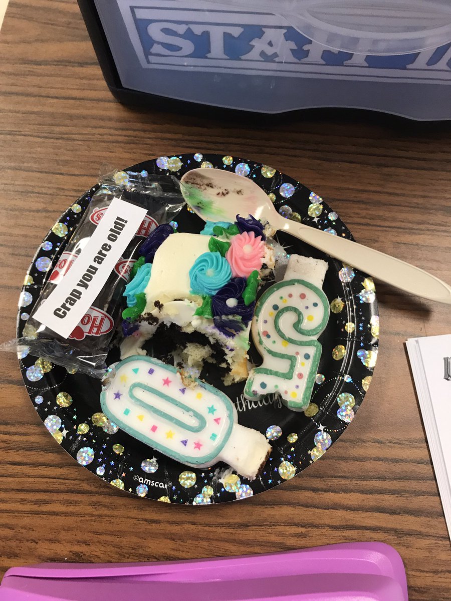 jmteach2's tweet photo. Spoiled rotten by my incredible coworkers! Feeling blessed at 50! @LyleDragons #D109Pride https://t.co/T5Gd6CzzBo