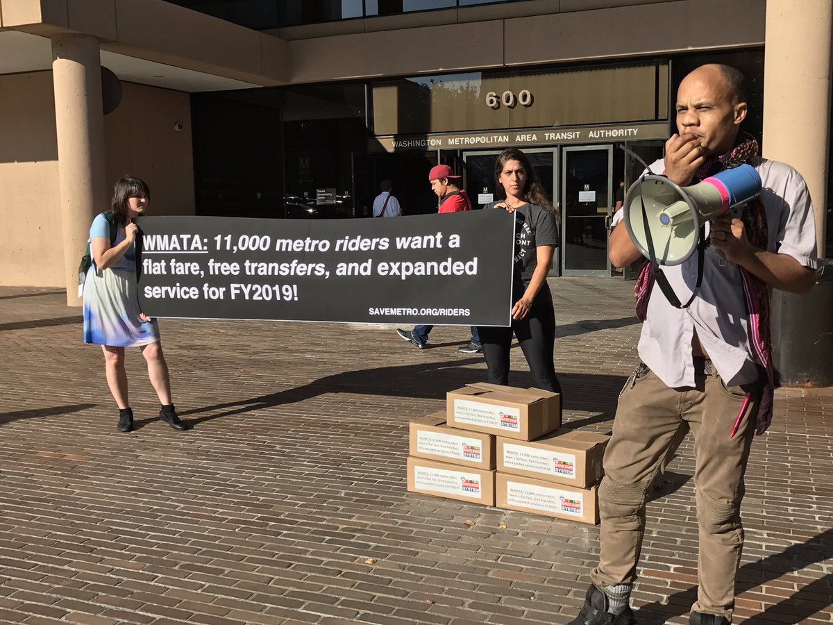 DeeTumMonge's tweet image. WMATA Board Meeting happening now and #SaveOurSystem is demanding a funded and equitable system that take the needs of our marginalized.