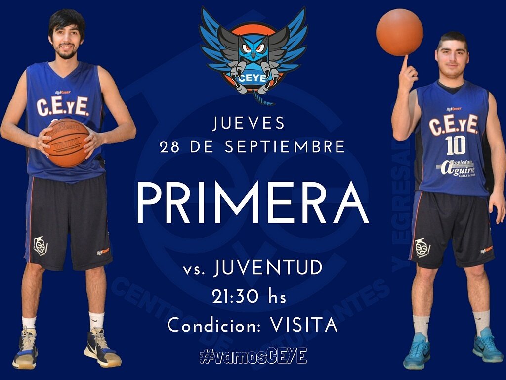 HOY JUEGA EL CEYE !!!! visitamos a Juventud, desde las 21:30 y necesitamos el apoyo de todos nuestros aficionados... #vamosCEYE