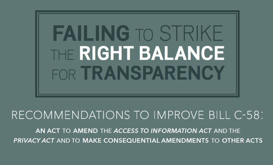 OIC_CI_Canada's tweet photo. Info Commissioner’s special report makes 28 recommendations to improve Bill-C58. Read it here https://t.co/T8HQG9xTrU #cdnfoi https://t.co/n3jzh8tzhl
