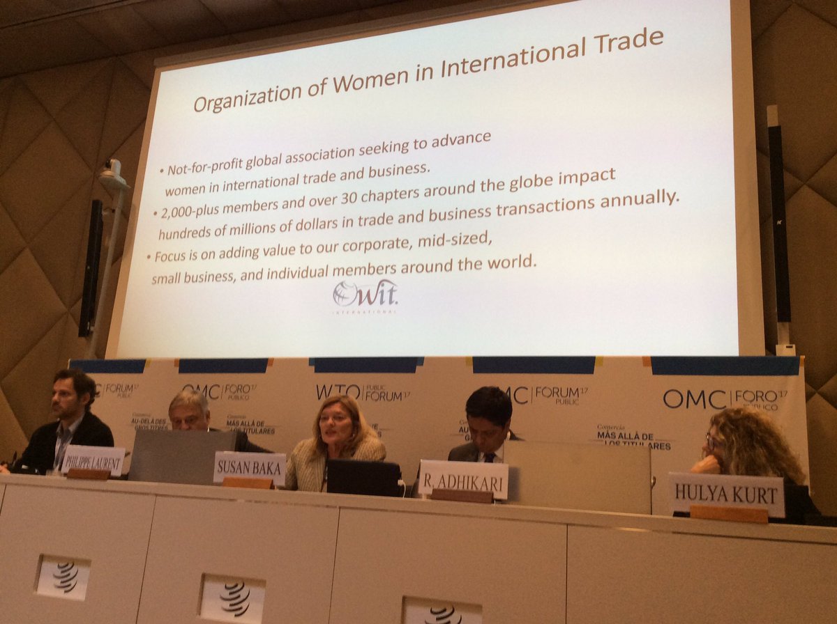 "One face, one story, is worth 1000 #trade statistics. And too often #trade is only told in statistics" Susan Baka <a href="/OWITintl/">OWIT International</a> #WTOpublicforum