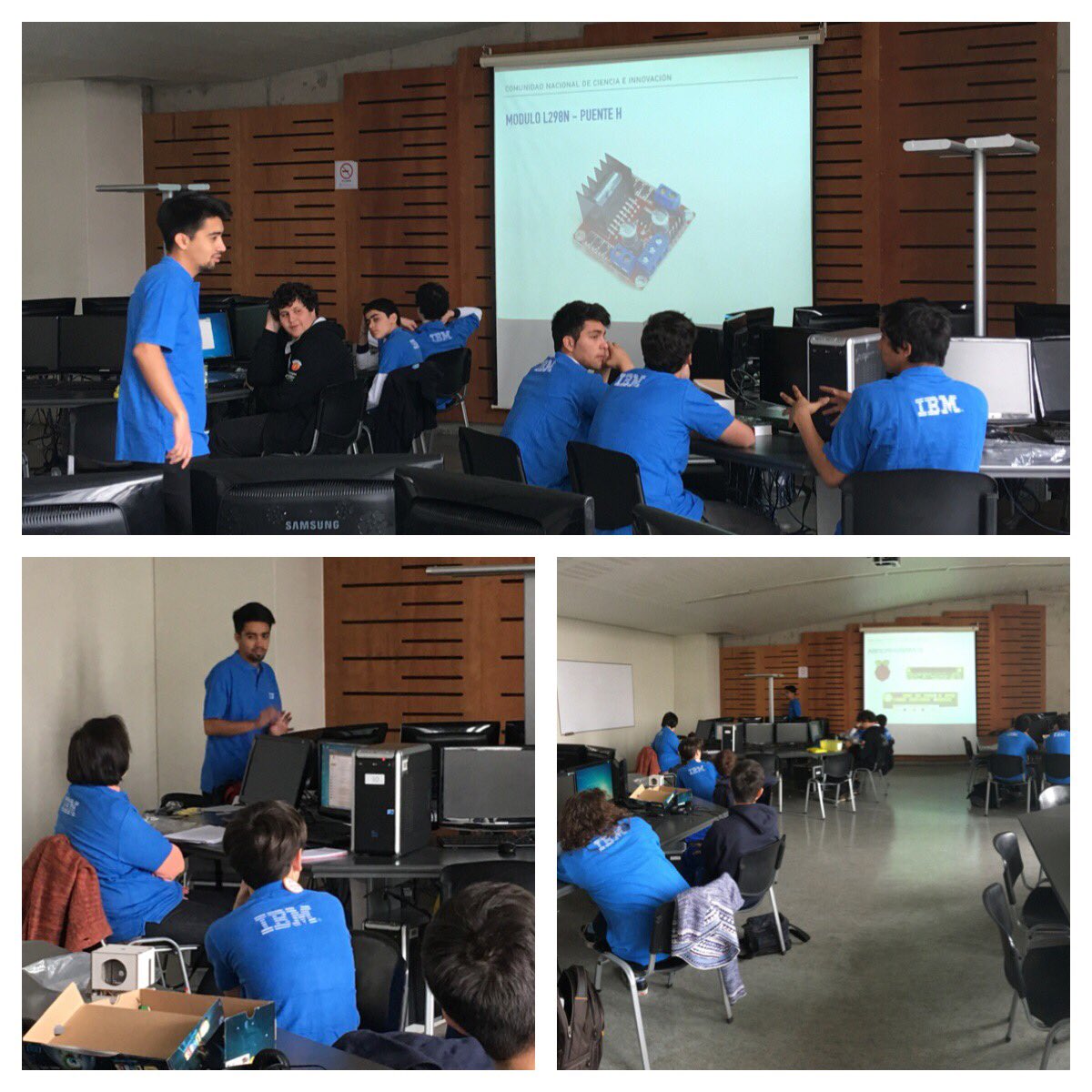 PieraCurotto's tweet photo. Taller de robótica para los participantes de #DesafioSolar con @Con_CienciaCL en @ucatolica usando #TJBot de @IBMResearch @citizenIBM https://t.co/z0YO5ruIhC