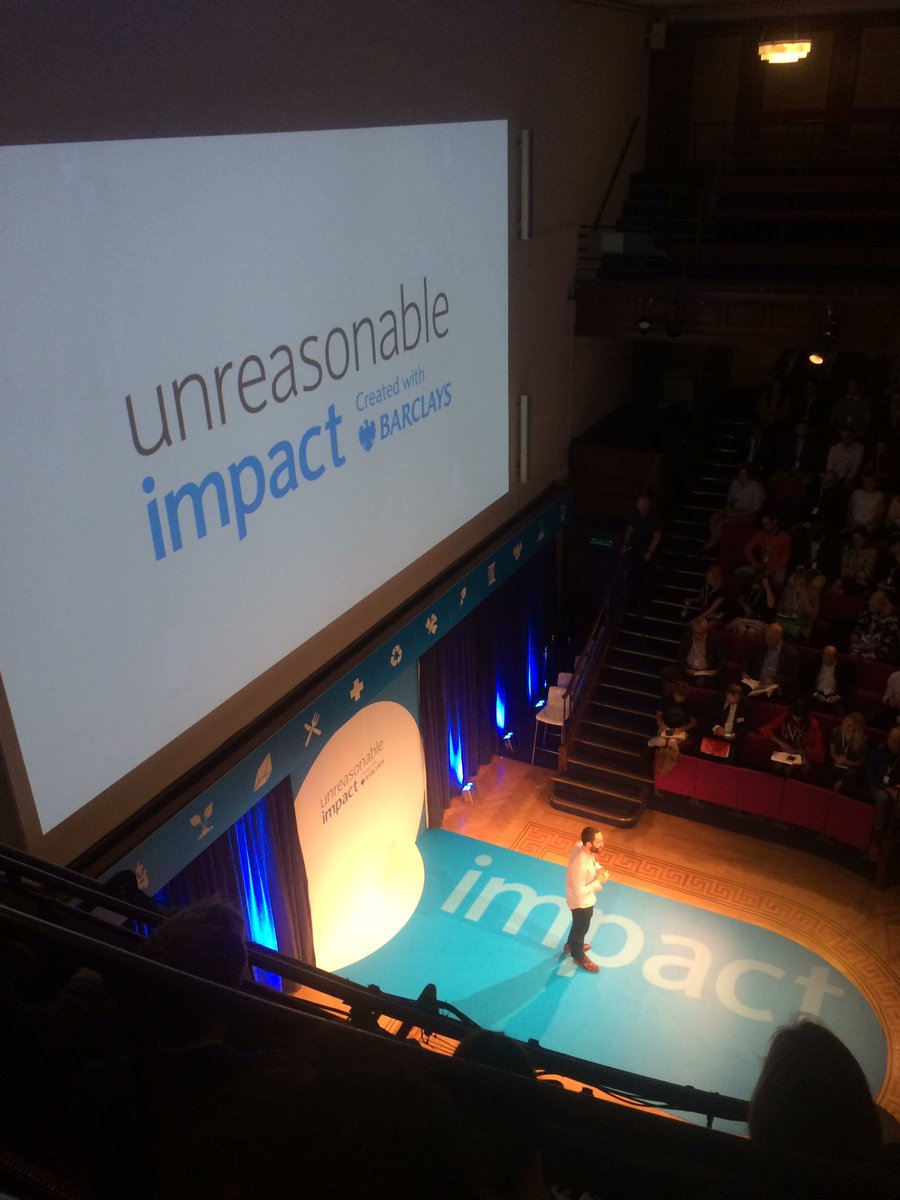 dpayiatakis's tweet photo. Amazed by 30 @Unreasonable #entrepreneurs solving our urgent soc &amp; env challenges at #UnreasonableImpact summit w/ @Barclays_cship #impinv https://t.co/D6JmiU9joG