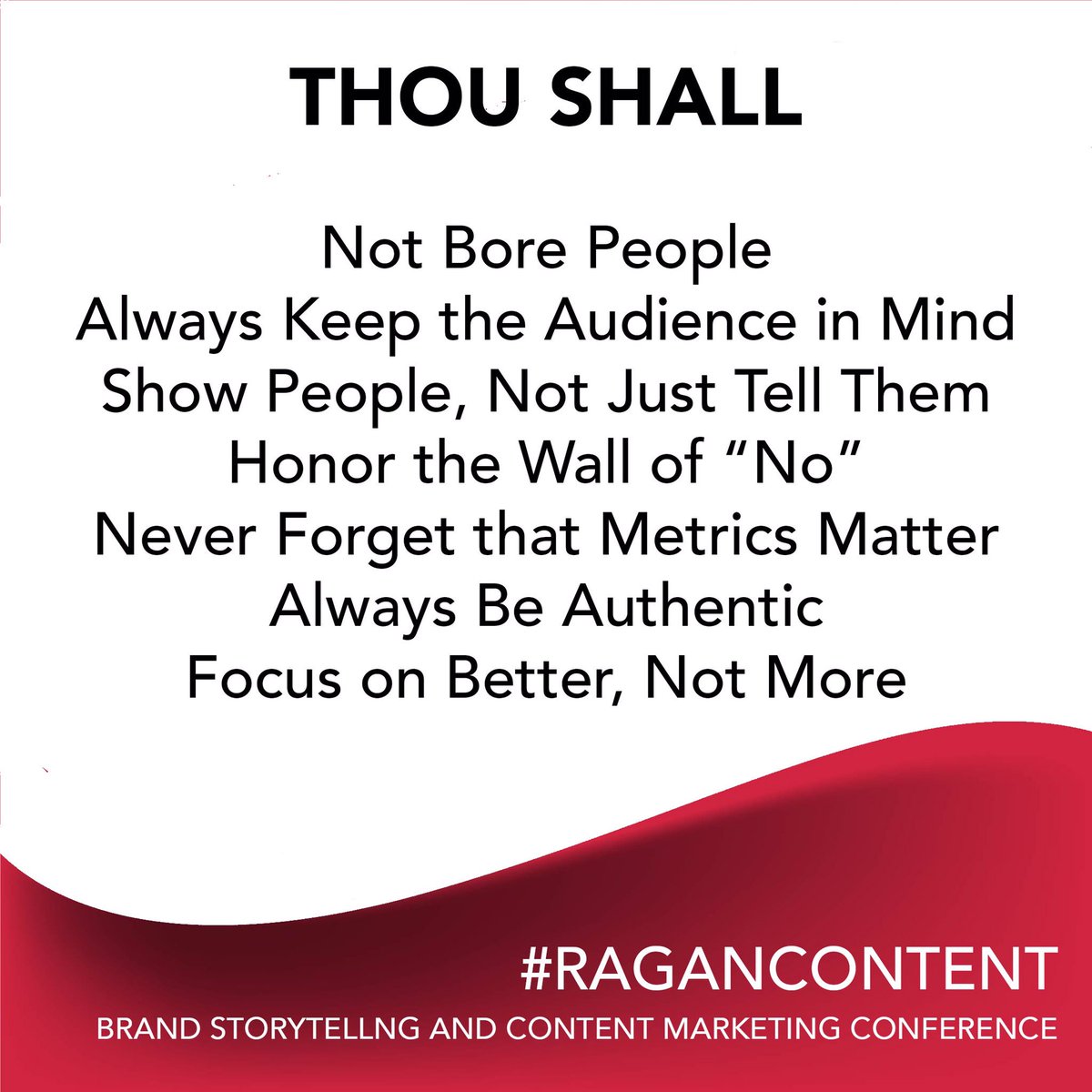 wordofwhitney's tweet photo. Gain the loyalty and trust of your audience by following these simple rules curated from #RaganContent conference sessions https://t.co/4POCzFKE2K