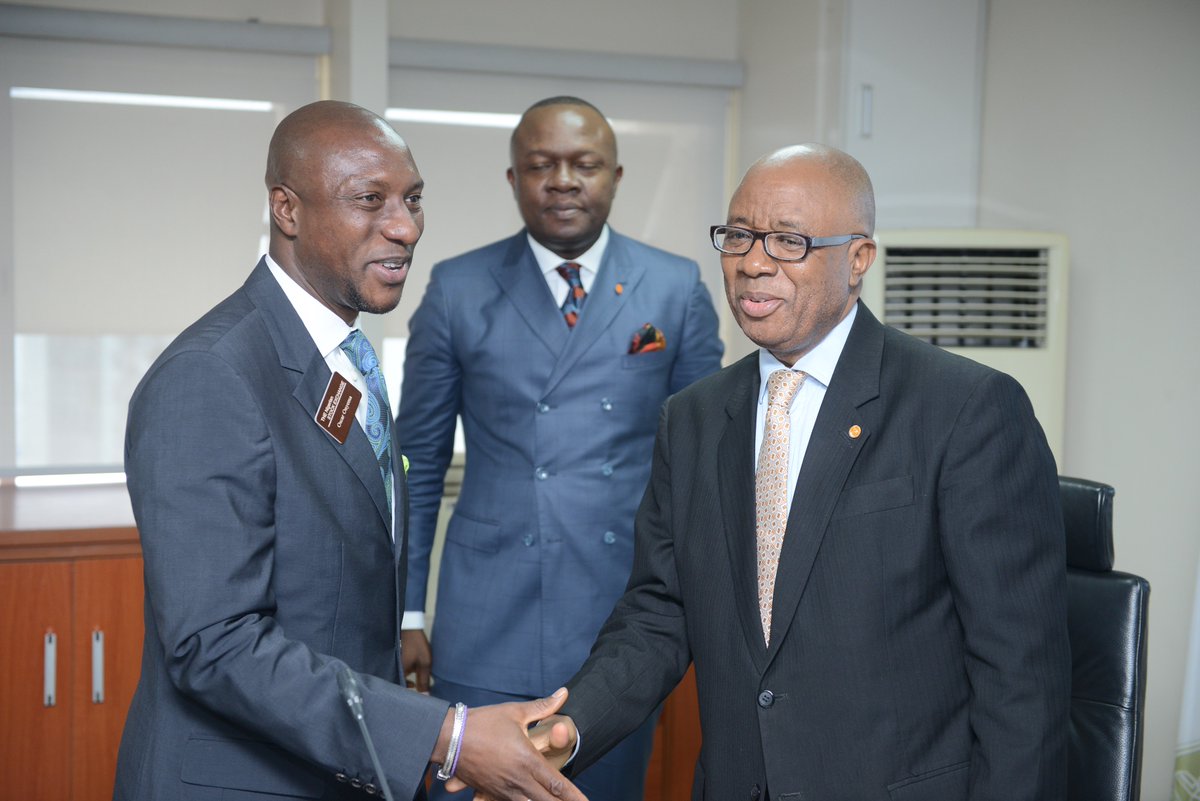 TranscorpGroup's tweet photo. #TranscorpTBT Former President/CEO Emmanuel Nnorom & CEO Transcorp Hotels @valyntino1 at NSE in 2015 #ImprovingLivesTransformingNigeria https://t.co/BOPBjufA5l