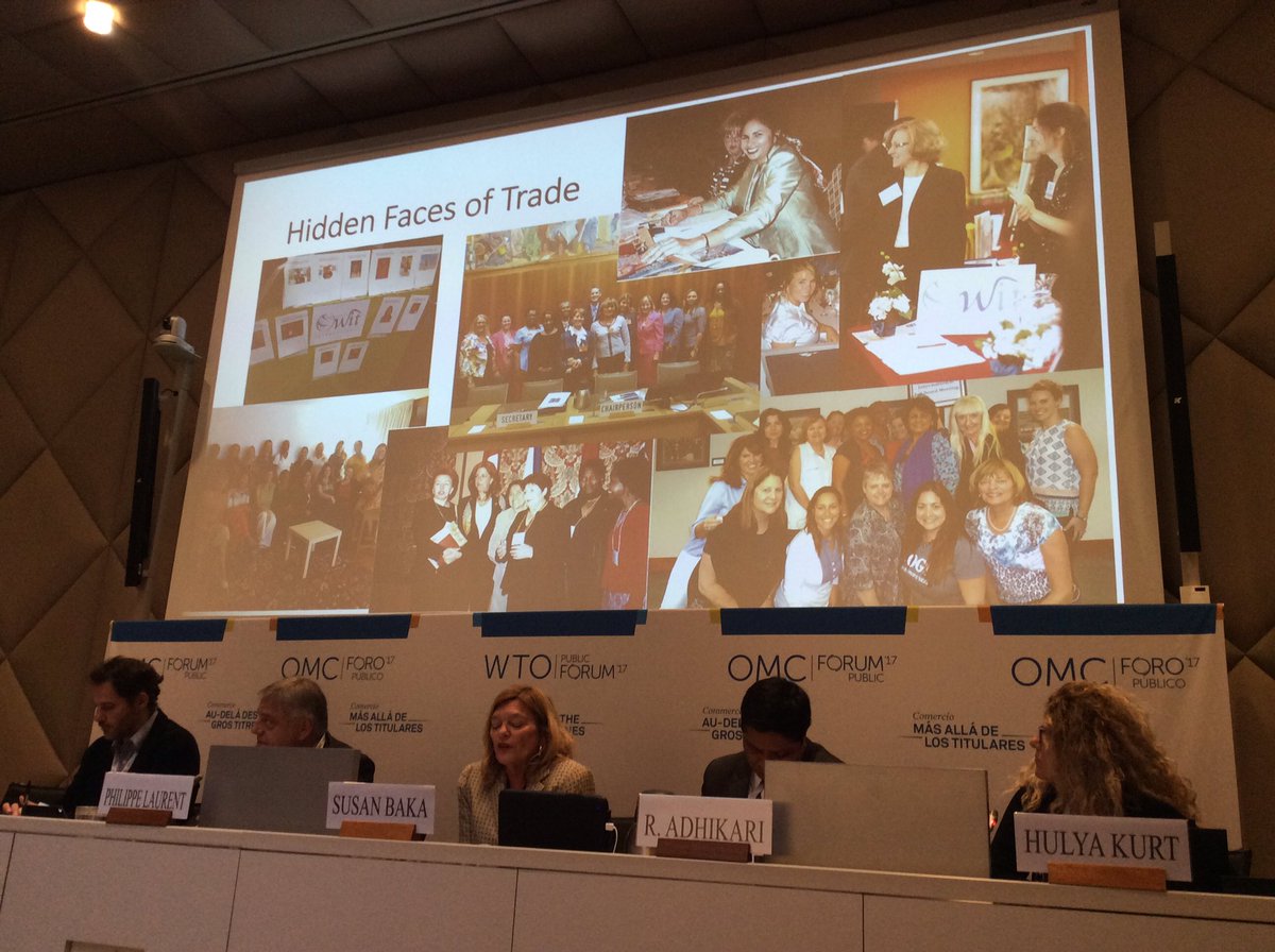 "The face of #trade is changing. Groups like <a href="/OWITintl/">OWIT International</a> help to aggregate the voices of women in trade policy" #WTOPublicForum #FacesofTrade