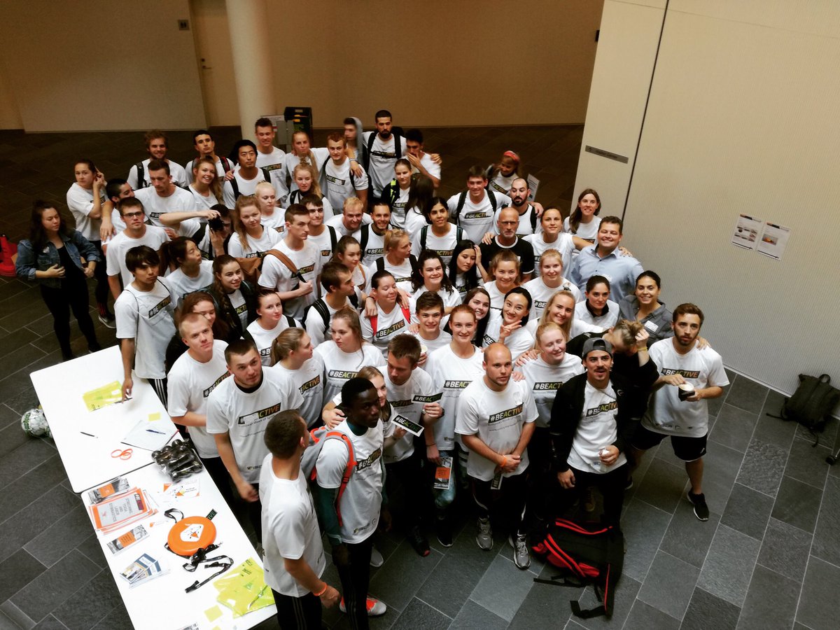 NowWeMove's tweet photo. throwback to yesterday when #ISCA and #Gymnastikhojskøle #Ollerup took over the main hall of @UN's CPH Office. #BeActive https://t.co/F5ckJRST8d