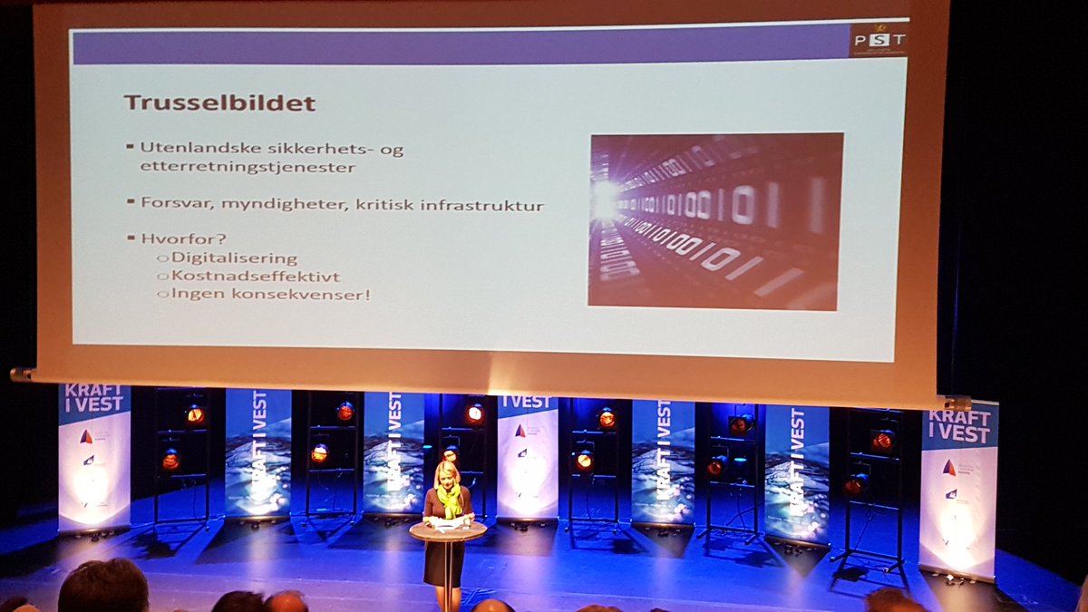 "Morgendagens terrorist vokser opp i dag, og har dataprogrammering som morsmål." Marie Benedicte Bjørnland, PST, på #kraftivest 2017