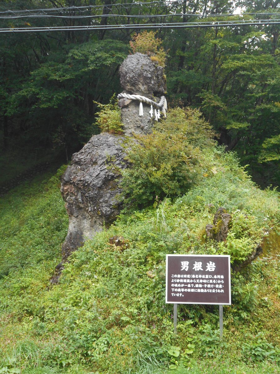 Yoshitsugu M 榛名神社へ行く途中で見かけた 榛名山に祭られている 男根岩 こういうのを担いだりする祭りもあるけど 苦情とか来ないのかね といつも思ってしまうｗ