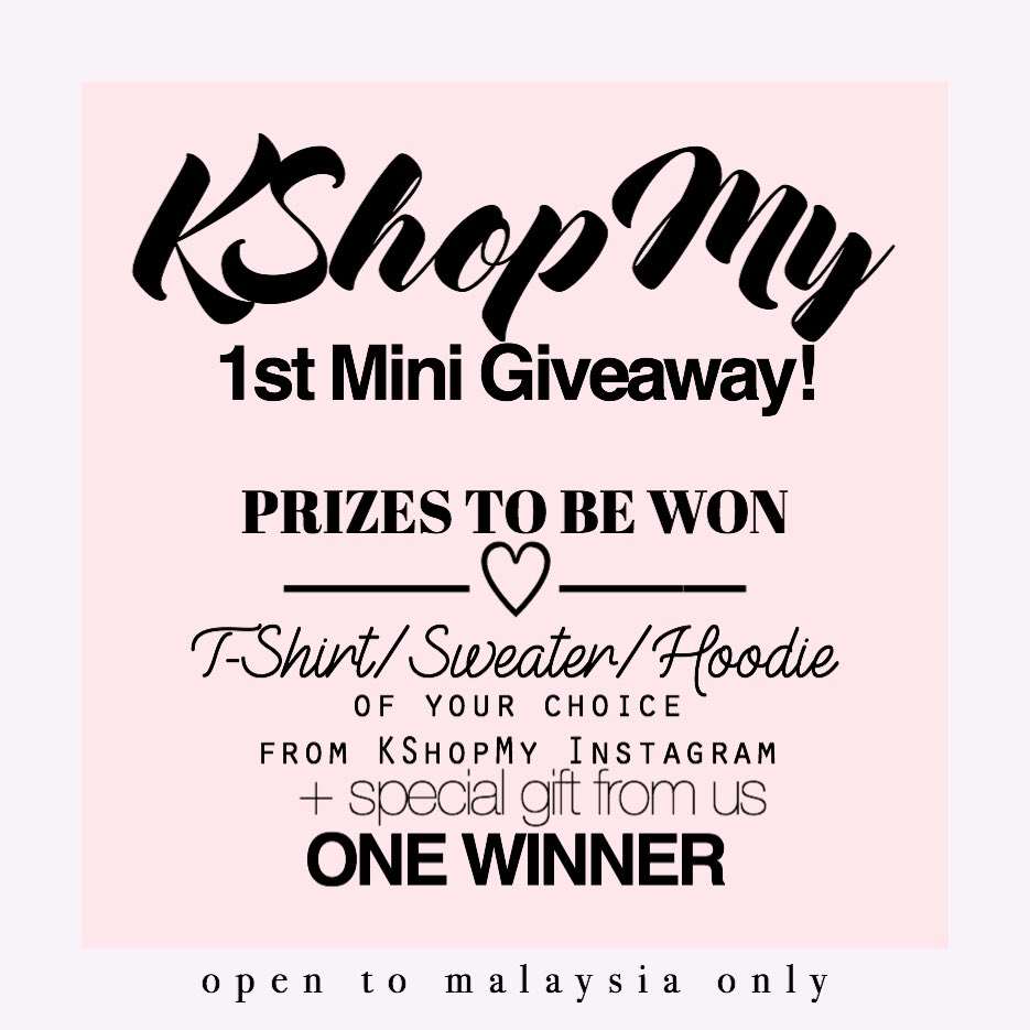 K_shopMY's tweet photo. <#Giveaway> Follow, Like, Retweet! Open to Malaysia only. Goodluck everyone ❤️ #KShopMY1stMiniGiveaway https://t.co/oCA9Hx6aJV