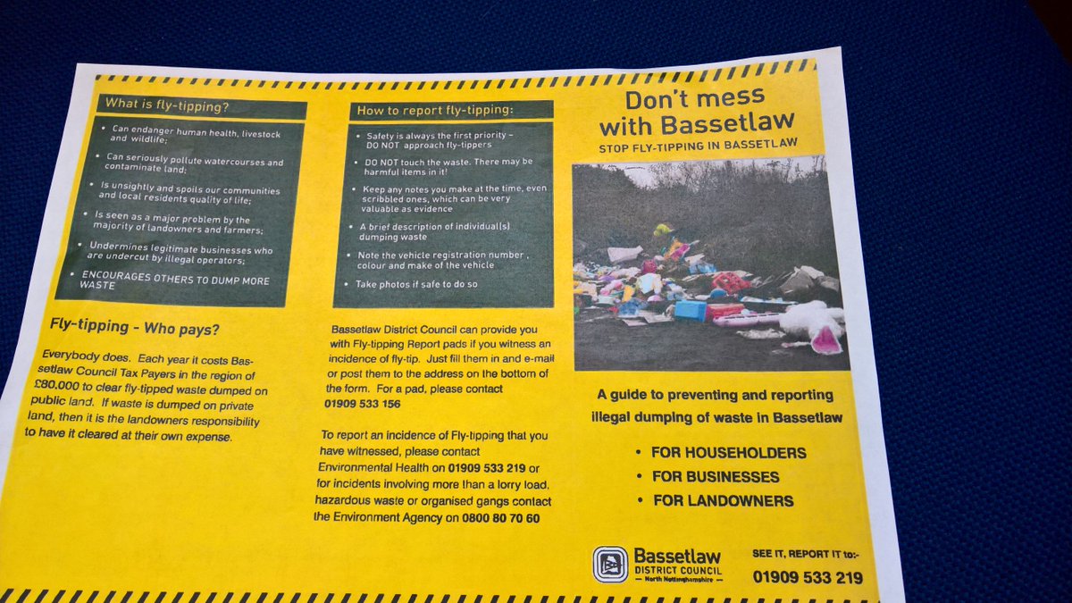 DPO_Gaynor's tweet photo. NFRS working with Nottinghamshire Police and Bassetlaw District Council in Harworth. Say NO to fly tipping #Don't Mess with Bassetlaw https://t.co/Fhl62vvbVK