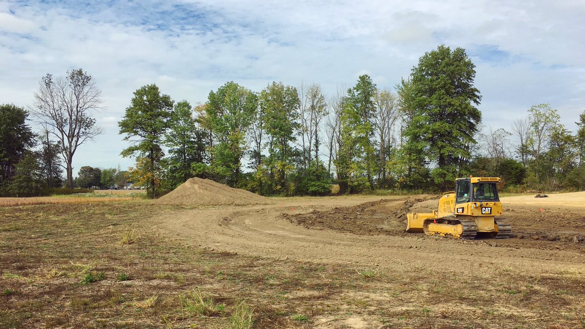 BobClarkIII's tweet photo. #Pond we're building to support #DrainageWaterRecycling for a #SubsurfaceIrrigation system. #DrainageWaterManagement #tile17 #conservation https://t.co/bhNA1fjBz5